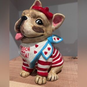 NWT Blue Sky Clayworks Ceramic Valentine’s “Smooch the Pooch” Dog Figurine